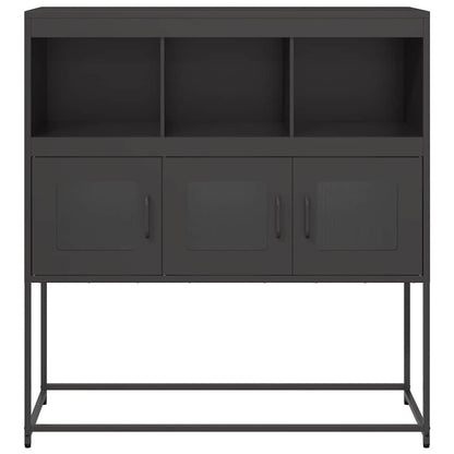 Aparador 100,5x39x107 cm aço laminado a frio preto