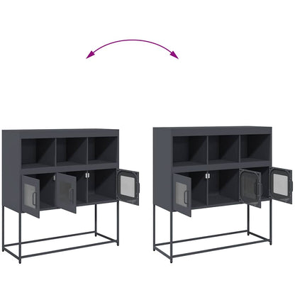 Aparador 100,5x39x107 cm aço laminado a frio antracite