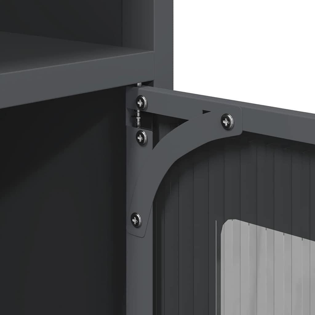 Aparador 100,5x39x107 cm aço laminado a frio antracite