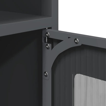 Aparador 100,5x39x107 cm aço laminado a frio antracite