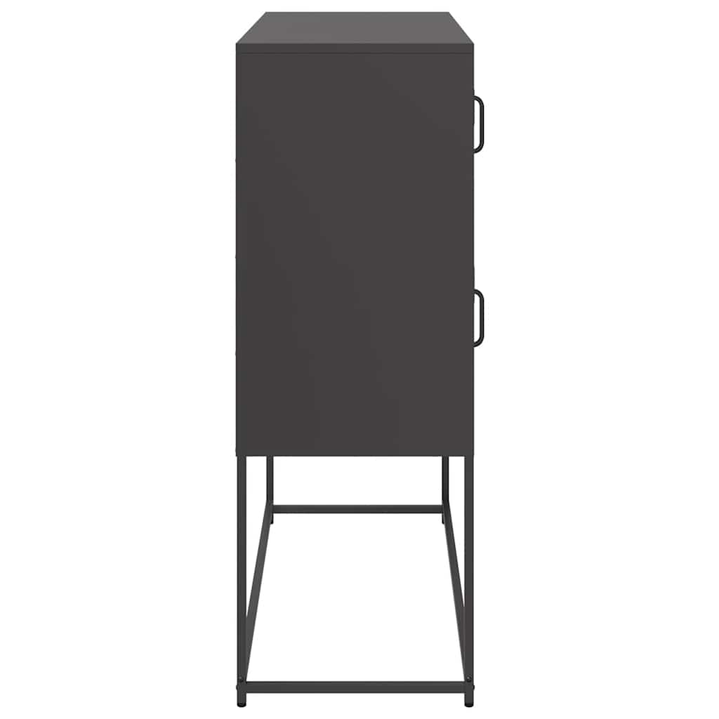 Aparador 100,5x39x107 cm aço laminado a frio preto