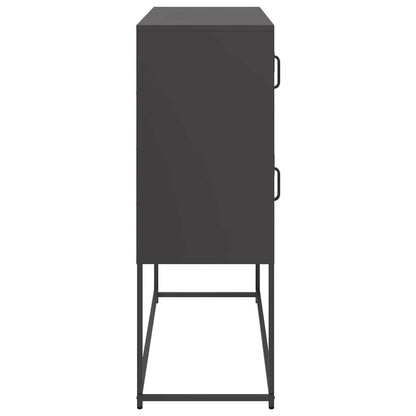 Aparador 100,5x39x107 cm aço laminado a frio preto