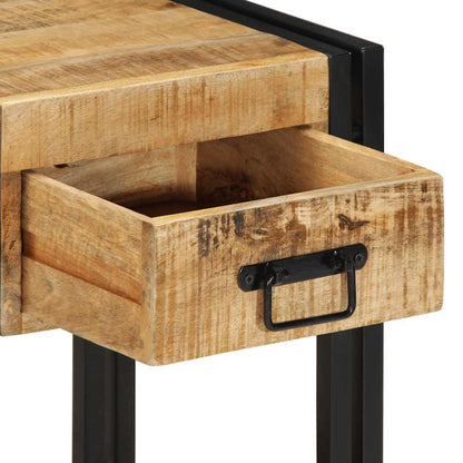 Mesa de cabeceira 40x35x50cm madeira de mangueira áspera maciça