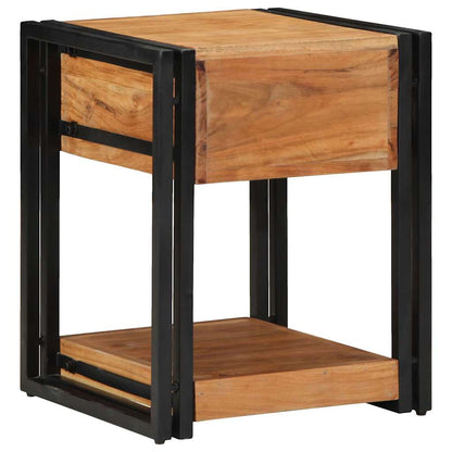 Armário de Cabeceira com gaveta 2 pcs Castanho 40 x 40 x 50 cm