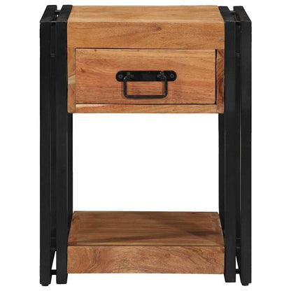 Armário de Cabeceira com gaveta 2 pcs Castanho 40 x 40 x 50 cm
