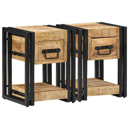 Armário de Cabeceira com gaveta 2 pcs Castanho 30 x 30 x 40 cm