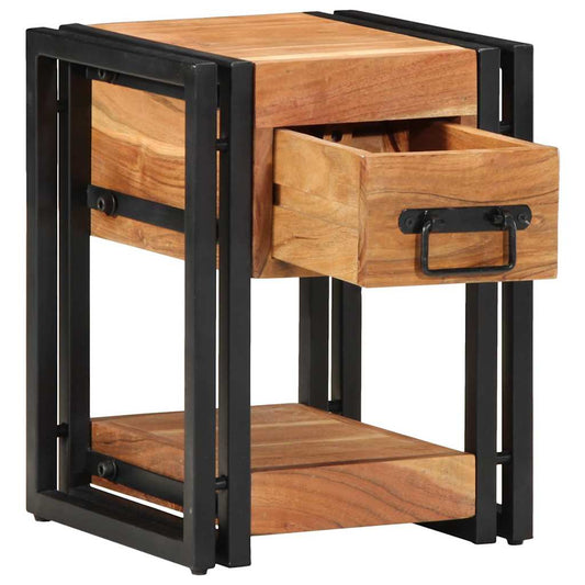 Armário de Cabeceira com gaveta 2 pcs Castanho 30 x 30 x 40 cm