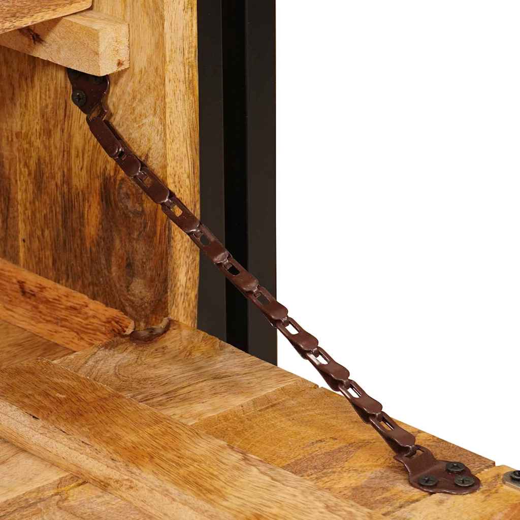 Armário de Sapatos Castanho Madeira de mangueira maciça