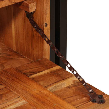 Armário de Sapatos com porta Castanho Madeira de acácia maciça