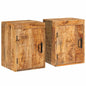 Mesa-de-cabeceira 2 pcs Castanho Madeira de manga maciça