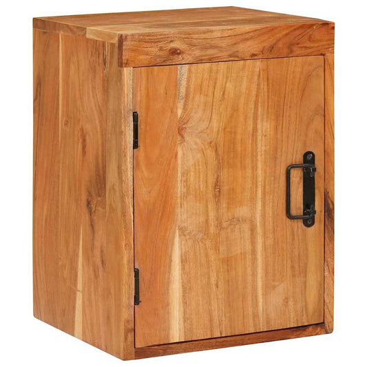 Mesa-de-cabeceira 2 pcs Castanho Madeira Sólida de Acácia