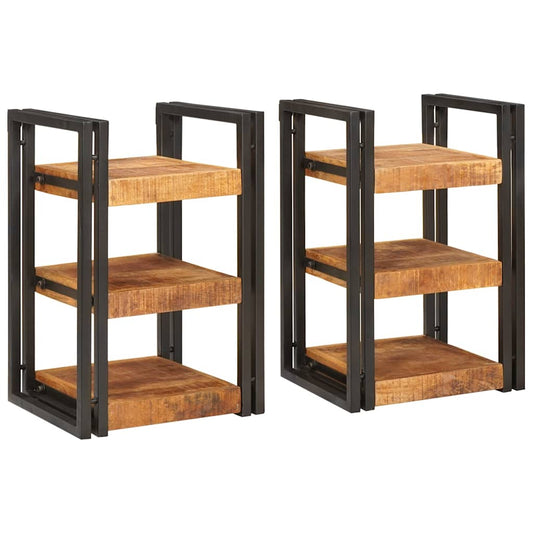 Mesa-de-cabeceira 2 pcs Madeira de manga maciça