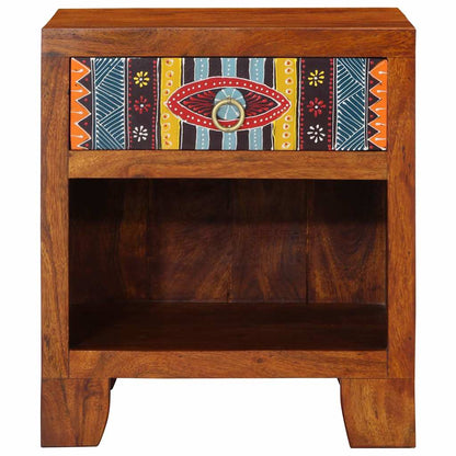 Armário de cabeceira 2 pcs 40x35x45 cm madeira maciça acácia