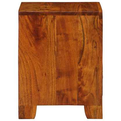 Armário de cabeceira 2 pcs 35x35x45 cm acácia de madeira maciça