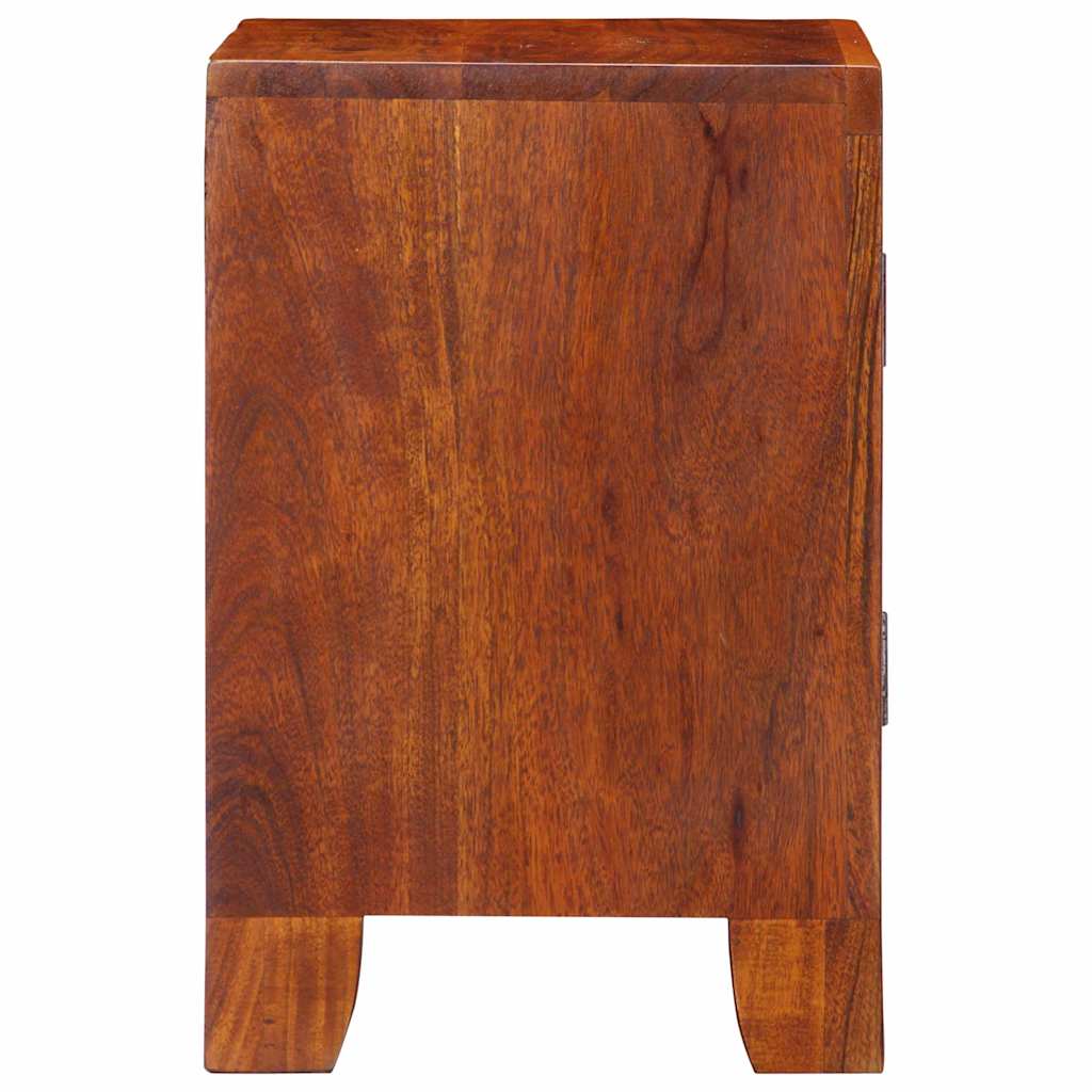 Armário de cabeceira 2 pcs 40x30x45 cm Acácia de madeira maciça