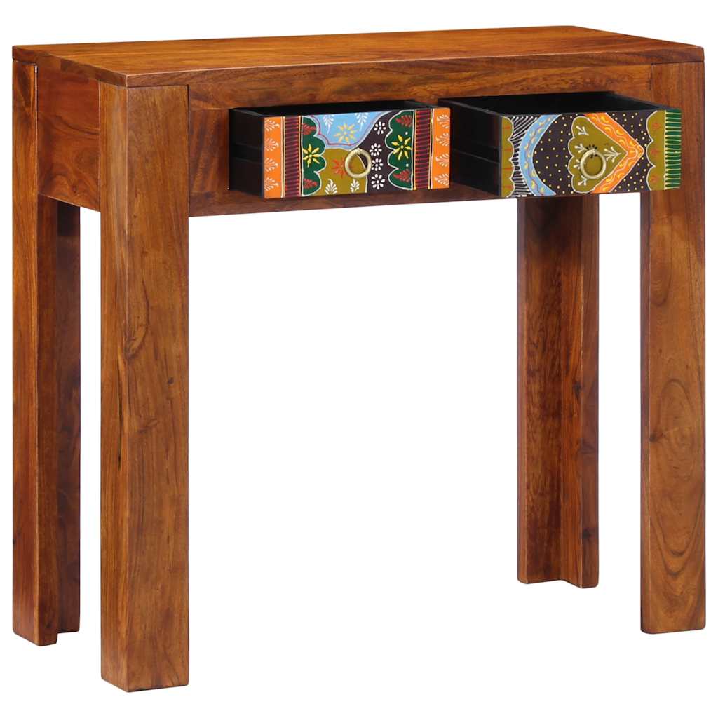 Mesa de consola 80x35x75 cm Madeira maciça Acácia