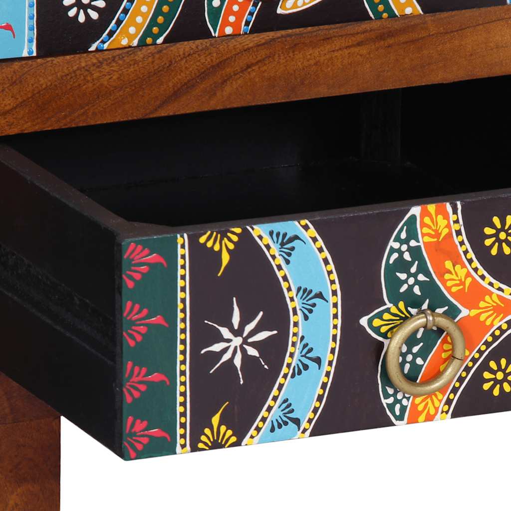 Aparador multicor 50x35x60 cm madeira de acácia maciça
