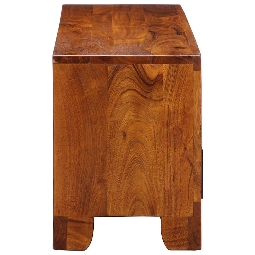 Móvel de TV multicor 110x30x40 cm madeira de acácia maciça