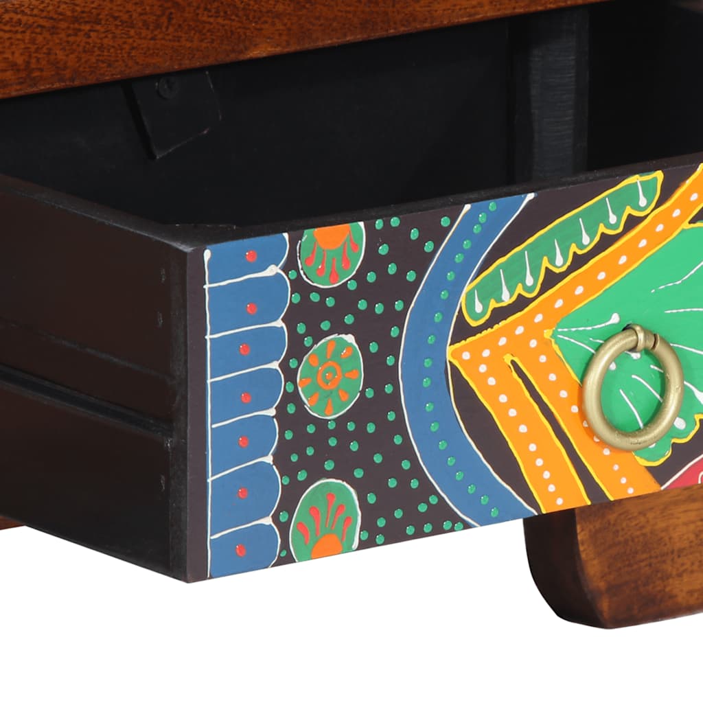 Móvel de TV multicor 110x30x40 cm madeira de acácia maciça