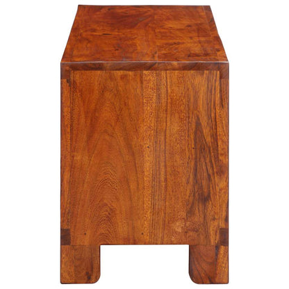 Móvel de TV multicor de madeira de acácia maciça 110x30x40 cm