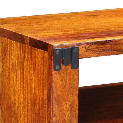 Armário de TV para parede 90x30x30 cm madeira acácia maciça