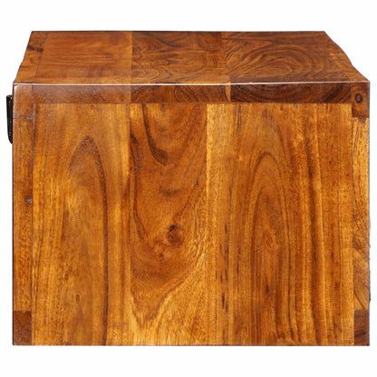 Armário de TV para parede 100x30x22 cm madeira acácia maciça