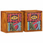 Armário de Cabeceira com gaveta 2 pcs Castanho 35 x 30 x 40 cm