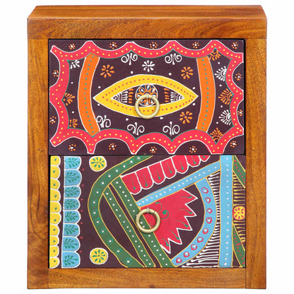 Armário de Cabeceira com gaveta 2 pcs Castanho 35 x 30 x 40 cm