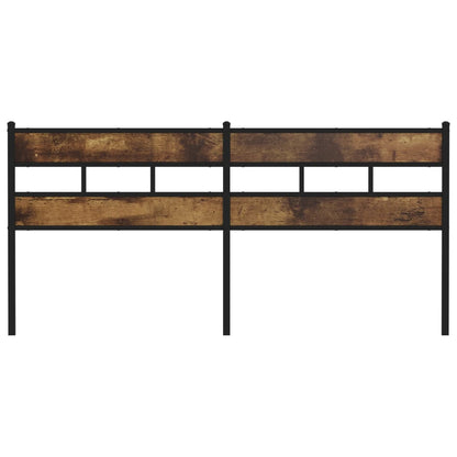 Cabeceira de cama 180 cm deriv. madeira/ferro carvalho fumado