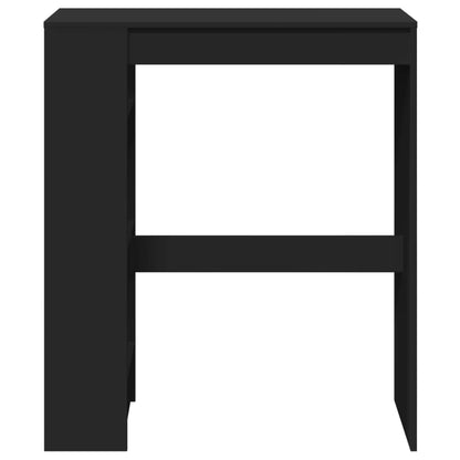 Mesa de bar com prateleiras derivados de madeira preto