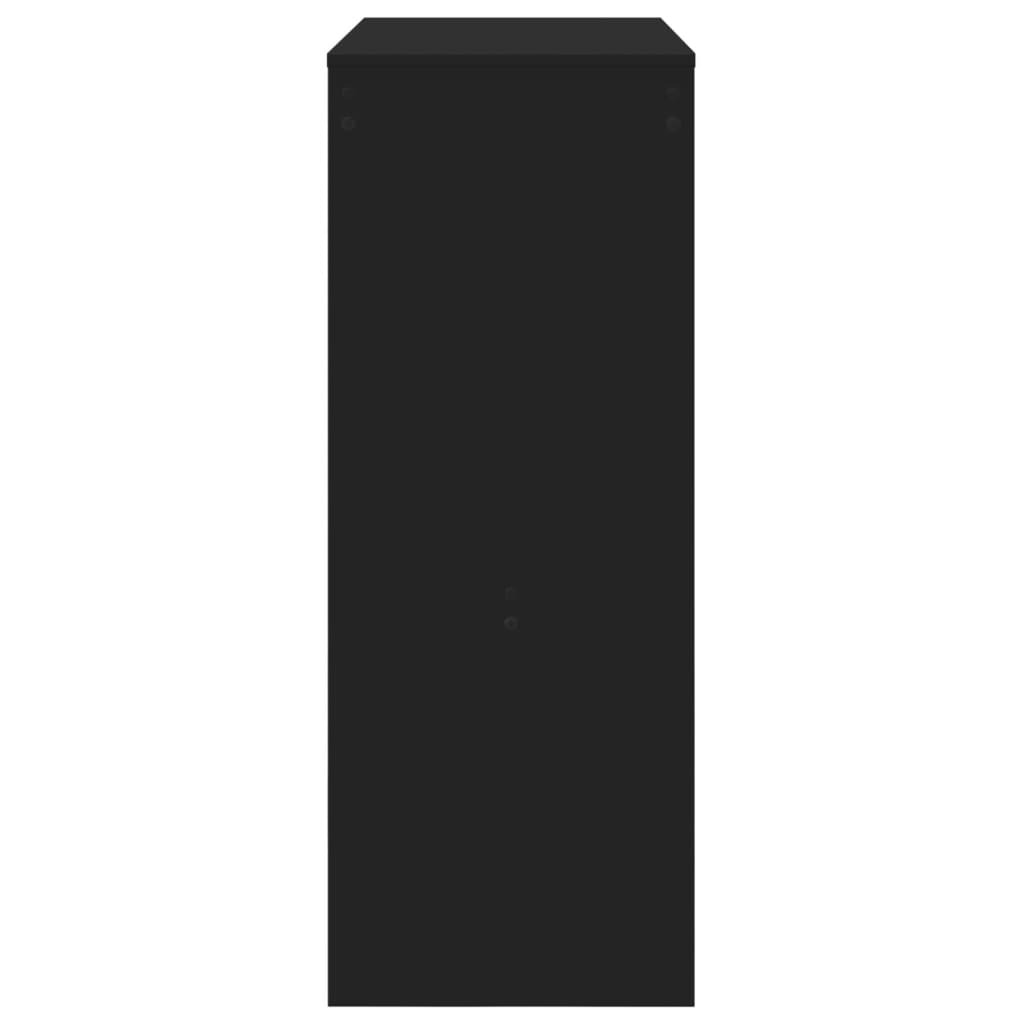 Mesa de bar com prateleiras derivados de madeira preto