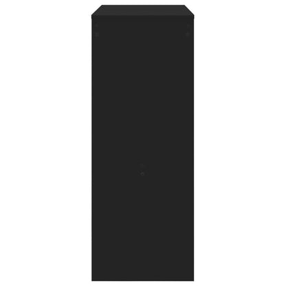 Mesa de bar com prateleiras derivados de madeira preto