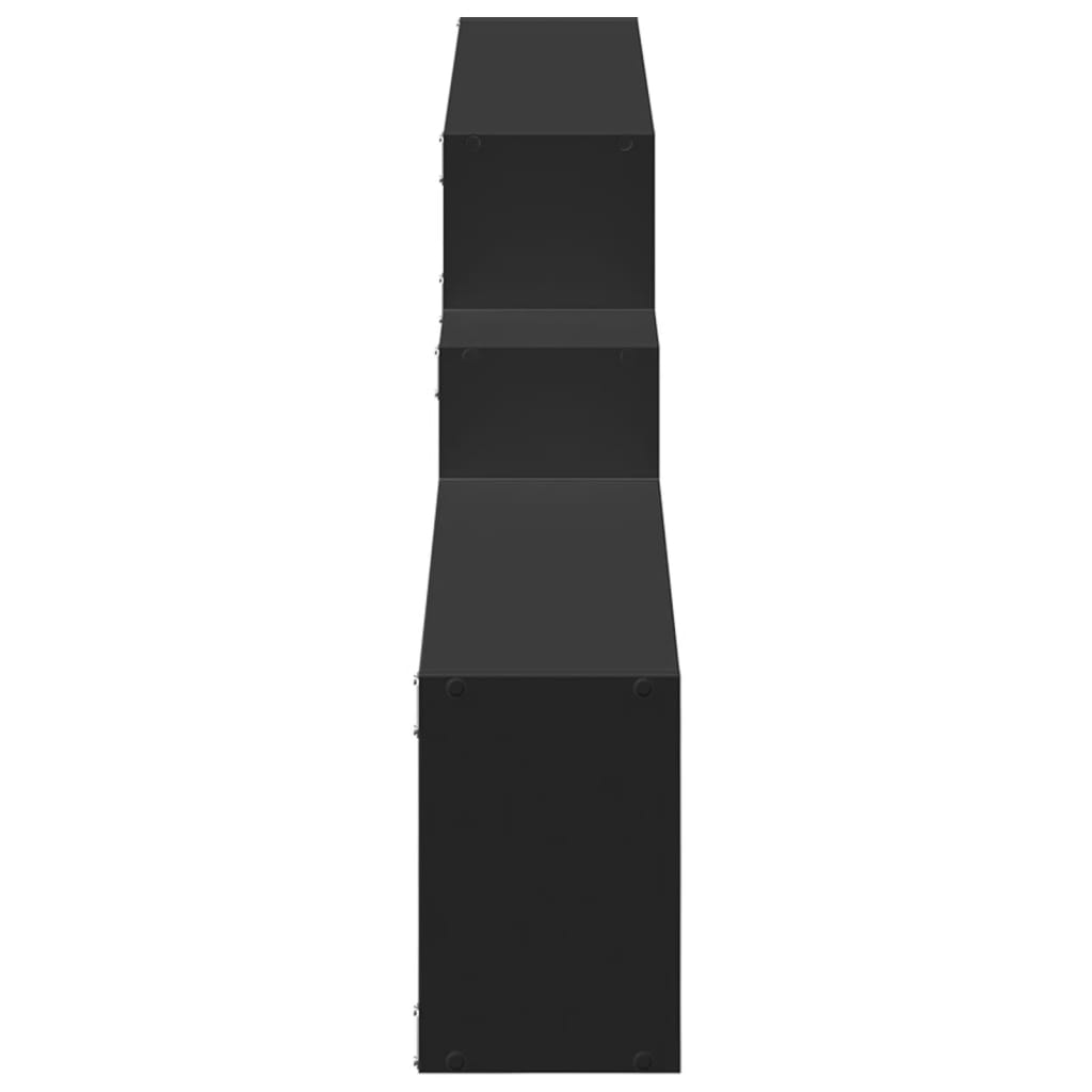 Armário de parede 158x18x53 cm derivados de madeira preto