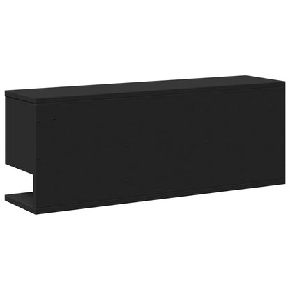 Armário de parede 80x20x30 cm derivados de madeira preto