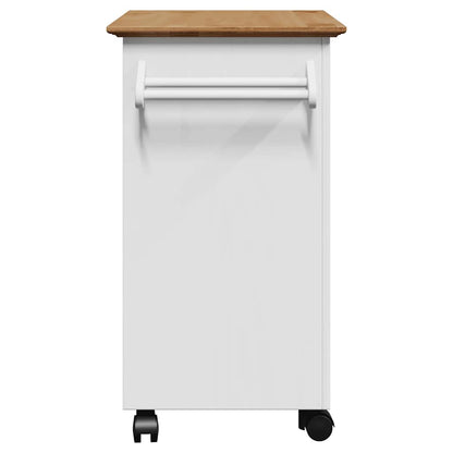 Carrinho de cozinha BODO branco e castanho 72x45x80 cm