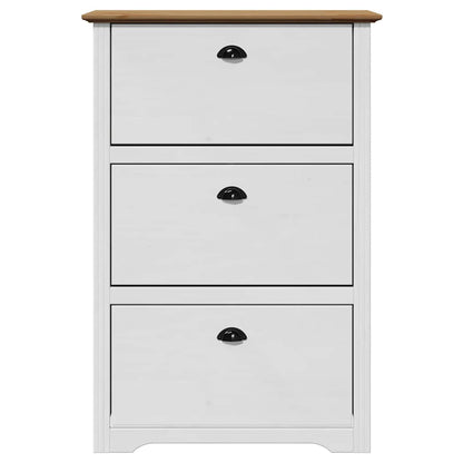Sapateira BODO 80x35x118 cm branco e castanho