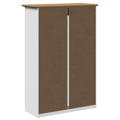 Sapateira BODO 80x35x118 cm branco e castanho