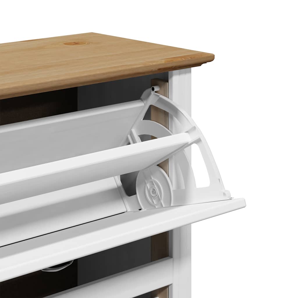 Sapateira BODO 80x35x118 cm branco e castanho