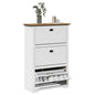 Sapateira BODO 80x35x118 cm branco e castanho
