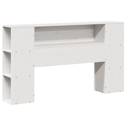 Cabeceira com arrumação 150 cm madeira de pinho maciça branco