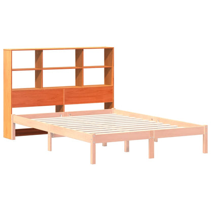 Cabeceira com arrumação 140 cm pinho maciço castanho-mel
