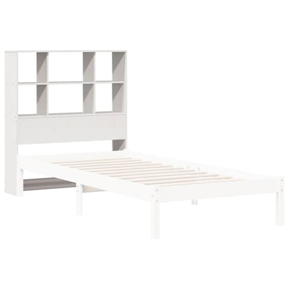 Cabeceira com arrumação 90 cm madeira de pinho maciça branco