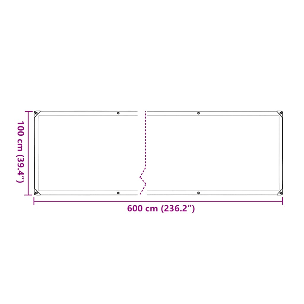 Cobertura Vegetal com Ilhós 1x6 m Polietileno