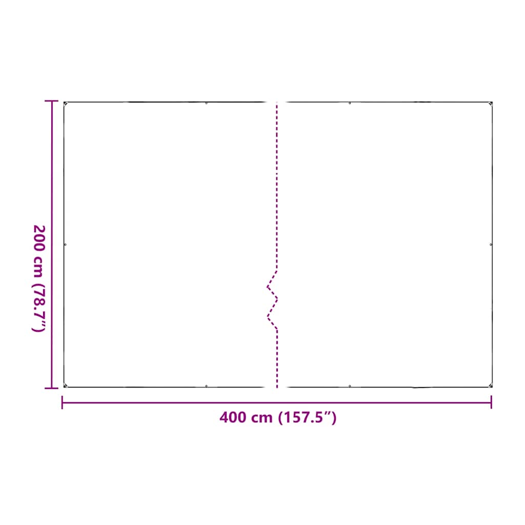 Cobertura Vegetal com Ilhós 2x4 m Polietileno