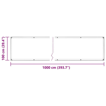 Cobertura vegetal com ilhós 1x10 m PVC