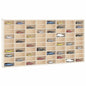 Vitrine de colecionador de madeira com 80 compartimentos 80x4,5x40,5cm