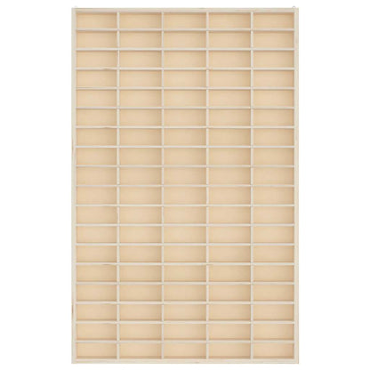 Vitrine de colecionador de madeira com 90 compartimentos 50,5x4,5x79cm