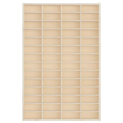 Vitrine de colecionador de madeira com 56 compartimentos 40x4,5x60cm