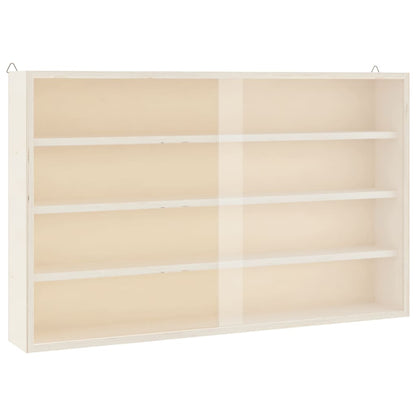 Vitrine de colecionador de madeira com portas 60x8,5x37cm