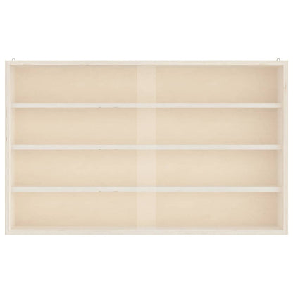 Vitrine de colecionador de madeira com portas 60x8,5x37cm